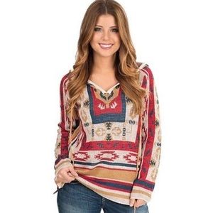 Hooded Sweater • Aztec Print